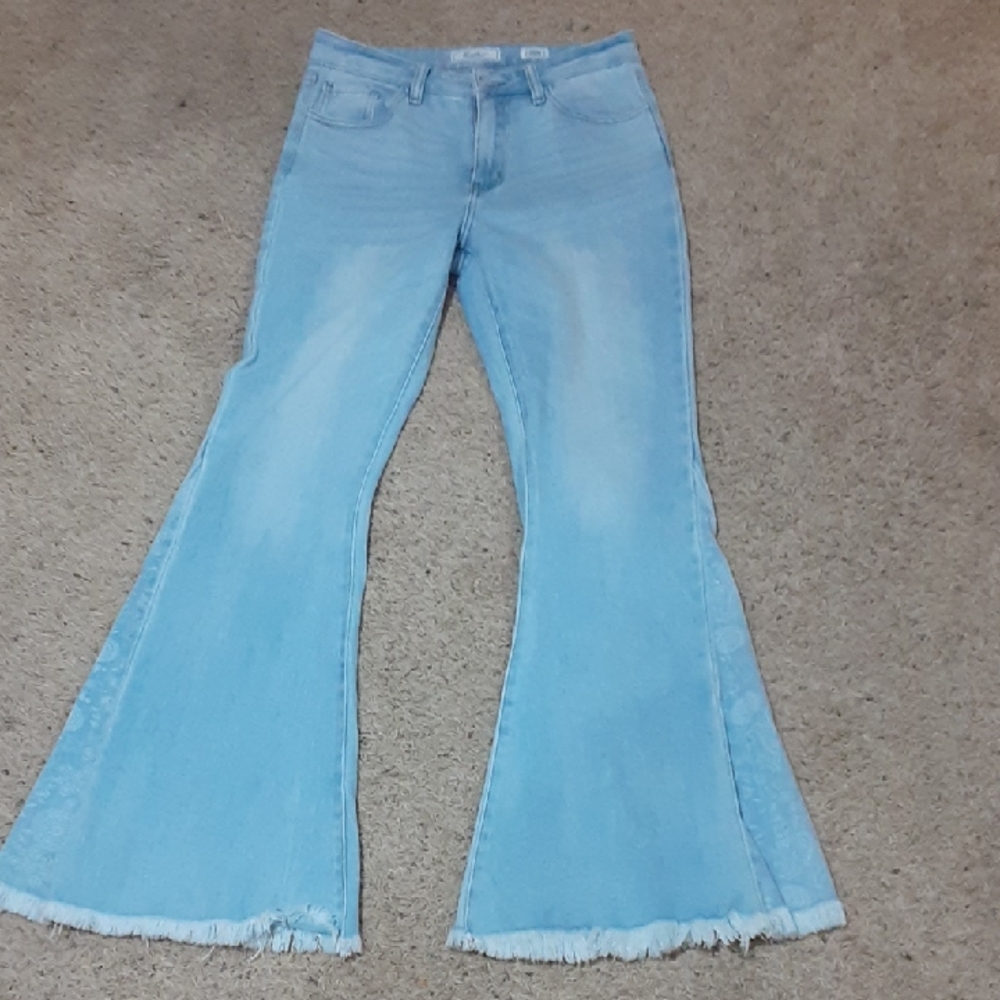 Light Blue Flared Women Jeans